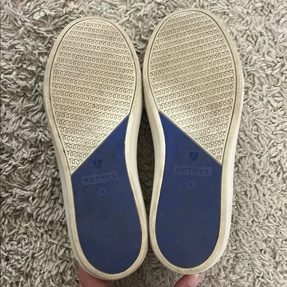 Rothy's Tan and Black Sneakers Slip-On Style - Picture 2 of 5